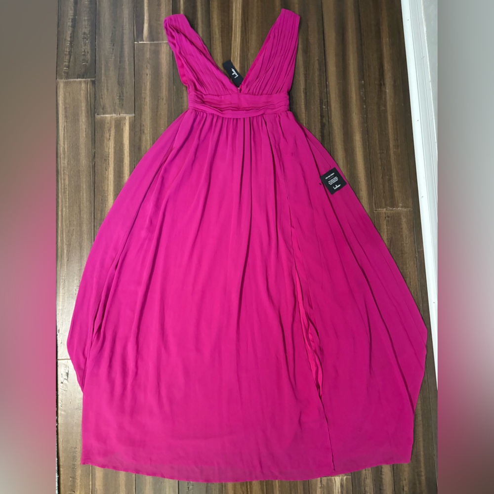 Lulu's Vibrant Pink Maxi Dress